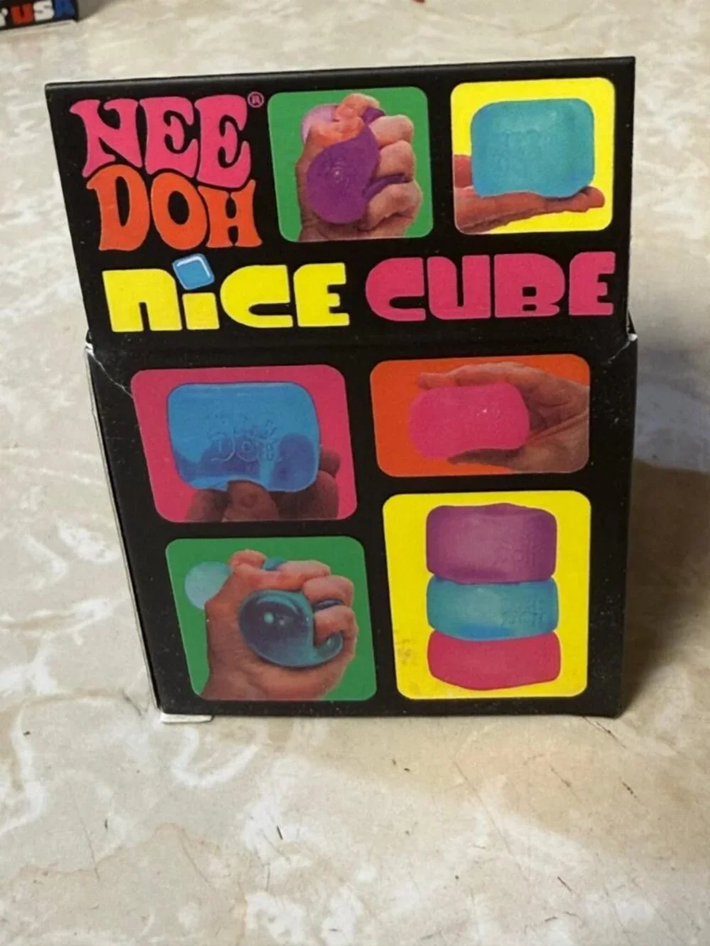 Schylling NeeDoh Nice Cube Blue Super Solid Squish Sensory Fidget Toy NEW